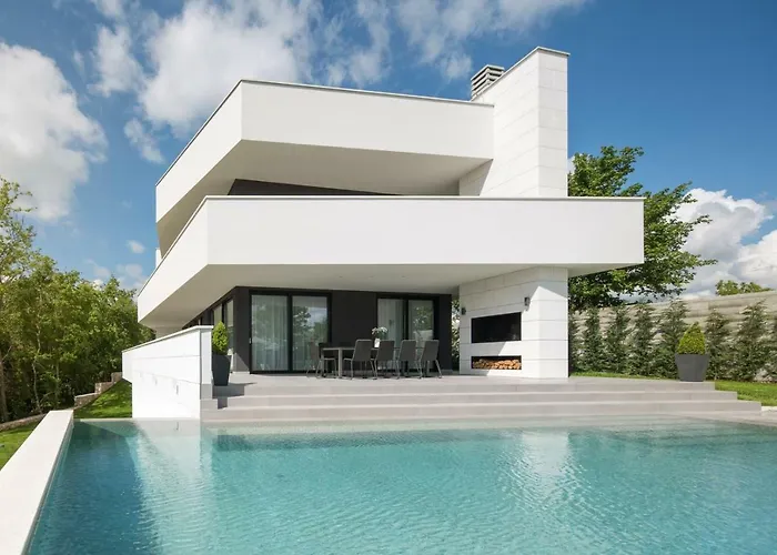 Vila Modern 55 With Pool And Pazin